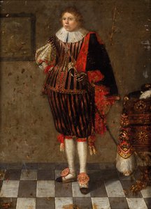 剣を持つ若い男の肖像 作： Peter Danckerts de Rij